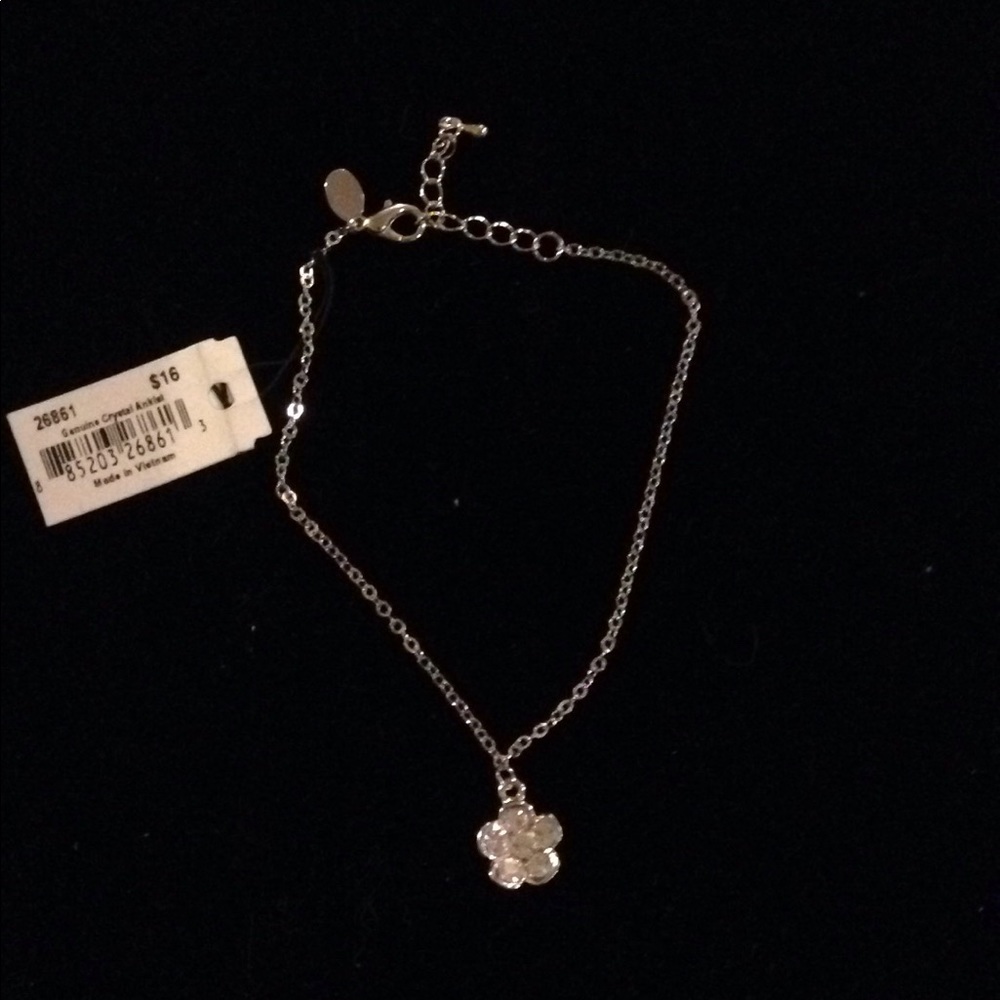 Cookie Lee Crystal Flower Anklet